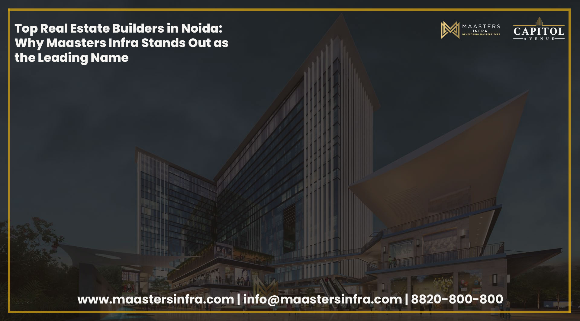 Top Real Estate Builders in Noida: Why Maasters Infra Stands Out as the Leading Name